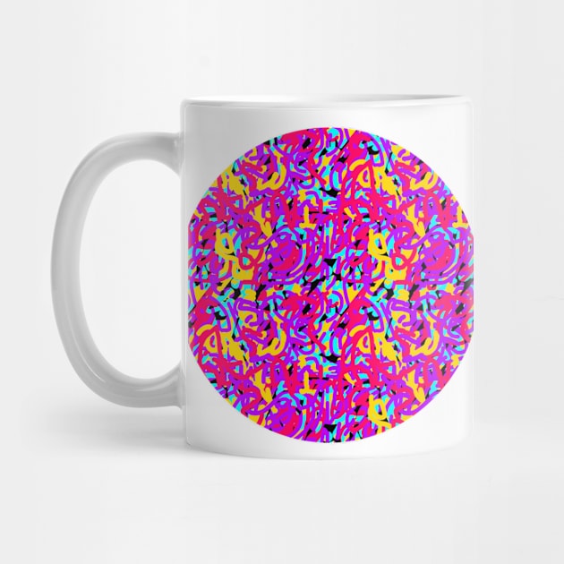 Pink, Purple and Yellow Doodle Dash by The Ministry of Fashion Prints